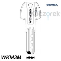 Gerda 026 - klucz surowy - PROSystem WKM3M - 3 nawierty